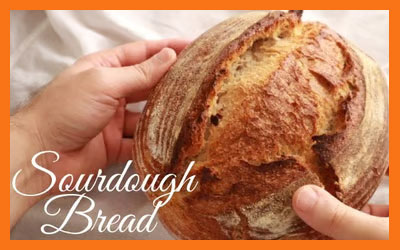 baking bread and sourdough and croissant